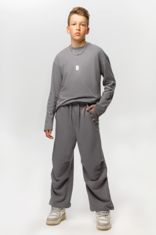 Лонгсливы подростковые, артикул: КБ 302925, цвет: серый