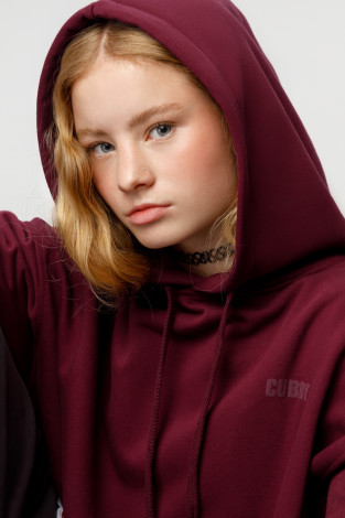 Худи подростковые, артикул: КБ 302927, цвет: бордовый