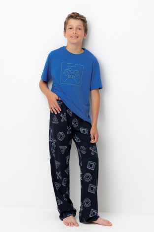 Пижамы для мальчика, артикул: КБ 2831, цвет: ярко-голубой
