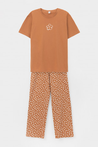 Пижамы для девочки, артикул: КБ 2818, цвет: коричневый - 2 фото