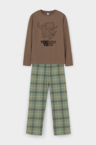 Пижамы для мальчика, артикул: КБ 2832, цвет: коричневый - 2 фото