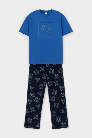 Пижамы для мальчика, артикул: КБ 2831, цвет: ярко-голубой - 2 фото